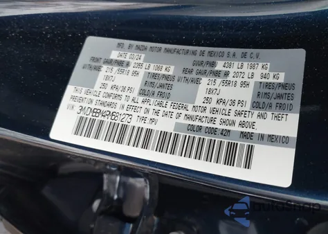 2024 Mazda Cx-30 2.5 S Select Sport из США, поврежденный, VIN 3MVDMBBM4RM681273